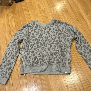 Grey Cheetah Crew Neck